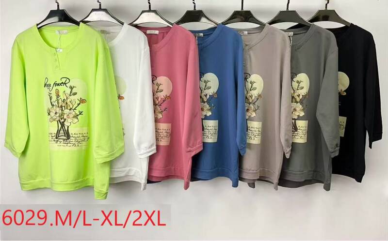 Bluzki damskie Roz M/L-XL-2XL, Mix Kolor Paczka 12 szt